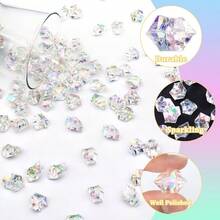 Holographic Rocks 220PCS Dazzling Vase Fillers Acrylic Crystals Beads Marbles 13OZ Glass Gems Centerpieces Table Decoration Party Wedding Birthday