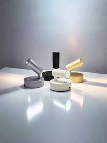 1pc LED Wireless Rechargeable Wall Light, ABS Material, Touch Control Magnetic Suction Lamp, 360° Rotatable Nightlight, Suitable For Bedroom, Home Decor, Bedside, Student Reading, Hallway, LED Wall Washer, 3-Color Dimming, USB Charging, Gift For Friends, Birthday, LED Desk Lamp, Wedding, Party Decoration, Holiday Gift, Christmas Present - Multicolor - View 2