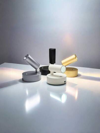 1pc LED Wireless Rechargeable Wall Light, ABS Material, Touch Control Magnetic Suction Lamp, 360° Rotatable Nightlight, Suitable For Bedroom, Home Decor, Bedside, Student Reading, Hallway, LED Wall Washer, 3-Color Dimming, USB Charging, Gift For Friends, Birthday, LED Desk Lamp, Wedding, Party Decoration, Holiday Gift, Christmas Present