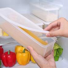 Rectangular Plastic Food Storage Container Box, Airtight Seal For Noodles, Fruits, Eggs, Refrigerator Organization - Multicolor - View 4