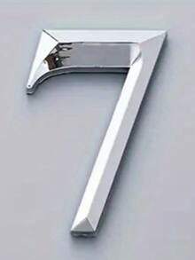 Golden 3D Floating Self-Adhesive House Number Stickers 0-9 – Rustproof Resin Mailbox Numbers For Home, Office, And Hotel Rooms – Easy Door Installation, No Wiring Needed - Silver - View 15