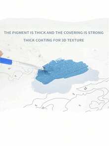 40*50cm Pintura digital al óleo sin marco Kit DIY - Pueblo nevado por la noche, escena navideña. El set completo incluye pintura, pinceles y un contorno de alta definición para principiantes, arte de alivio del estrés, decoración de pared, regalo creativo. Proceso de 3 pasos para completar una obra maestra, experiencia artística inmersiva para liberar el estrés. - Azul oscuro - Ver 7