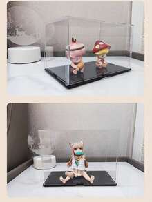 Vitrină/cutie acrilică de înaltă definiție, rezistentă la praf (mai multe dimensiuni disponibile + unelte de asamblare incluse), potrivită pentru figurine/blocuri de construcție/obiecte de colecție/suveniruri de sărbători/genți și încălțăminte pentru femei, vă rugăm să măsurați dimensiunea articolului înainte de a comanda (dimensiuni interne), panouri acrilice groase de înaltă definiție (grosime 0,08 in)