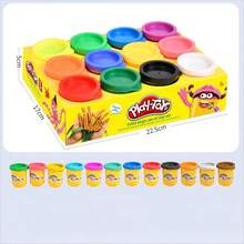 24/12 Colors Air Dry Modeling Clay, Children Sculpting Clay, Non-Stick Ultra-Light DIY Soft Magic Clay With Sculpting Tools And Game Cards, Children Art And Craft Gift, Gift Box And Refill