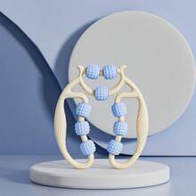 Set de 3 piezas Masajeador de piernas con 9 ruedas, rodillo para aliviar los músculos, desbloquear meridianos, amasar y relajar, equipo de fitness, columna de yoga de espuma, rodillo de fitness, rodillo de yoga, equipo de masaje, rodillo de masaje de fitness, eje hueco de EVA, eje de espuma de fitness, equipo de adelgazamiento de piernas de yoga, equipo de pérdida de peso