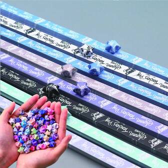 540 Sheets Paper Strips That Can Fold Many Cute Little Stars, Creatively Handmade, Suitable For Decoration And Gifts﻿