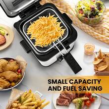 SUSTEAS 1500W Home Deep Fryer: A Kitchen Must-Have With Basket, Temp Control, Removable Lid & 2.5L Easy-Clean Pot - Ideal Gifts & Gift Ideas For Culinary Enthusiasts 304 Stainless Steel - Xem 10