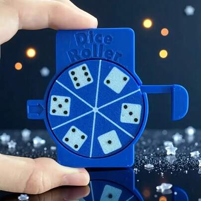 3D Printed Dice Roller With Rapid Spin Base - Assembled Dice Cup, Mini Dice Shaker, Portable Tabletop RPG, Party Game, Blue/Yellow, Adult Party Gift & Game Accessory, Game Night Essential, Fun Design, Durable Plastic, Card & Board Game Players, Party Dice Prop, Suitable For Bachelor Party, Wedding Party, Camping, Team Building, Office, Home Entertainment
