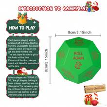 1/2/3 Stücke Weihnachtsmann Geschenk Austausch Würfel - 12-seitiges Weihnachtsparty Spiel, mit Feiertags Designs, 3x3x3 Zoll Plastikwürfel, geeignet für Familienunterhaltung, Weihnachtsgeschenkideen, Weihnachtsparty Zubehör, Weihnachtsdekoration, Weihnachtsparty Deko, Weihnachtsparty Spiele