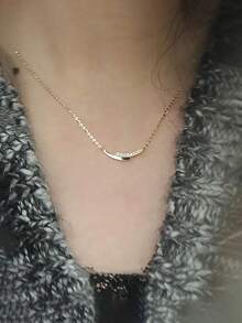 BALMORA 1件925纯银优雅几何闪亮立方氧化锆双层吊坠项链，适合女性佩戴参加派对、日常佩戴，也可作为友谊饰品或礼物。