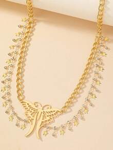 قطعة واحدة من سلسلة الخصر ذات الزهرة الذهبية المعدنية ثلاثية الأبعاد ذات الخمس أوراق، أنيقة وأنثوية وملائمة لإكسسوارات المناسبات الصيفية - بدون علبة هدية - ذهبي أصفر - مشاهدة 7