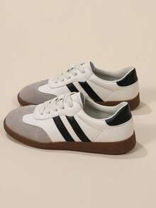 Women's Retro German Trainers Sneakers | Vintage Casual Trainers With Suede Toe | Comfortable Everyday Walking Shoes