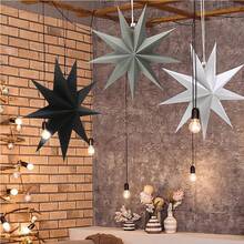 3pcs Christmas Star Decorations - Elegant Hanging Ornaments, Lightweight Paper Stars In Multiple Colors - Suitable For Indoor, Outdoor Trees, Windows, Party Decor - No Electricity Needed - Easy Hook Design - Classic Christmas Tree Decor & Accessories, Holiday Home Furnishing Accents, Minimalist Star Shape, Durable Handmade Items, Display Window Decor