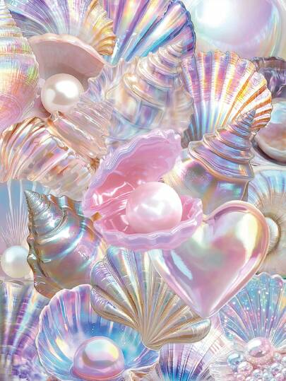 50pcs Colourful Shell Stickers For Notebooks, Diaries, Mobile Phone Cases, Decorative Stickers, Gifts