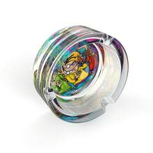 Cartoon Glass Ashtray, Home Ashtrays, Cool Ashtrays No Mess Cute Ashtray Round Transparent For Home Office Decor Or Patio Balcony Outdoor Use