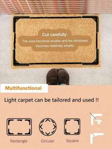 1pc/8/12pcs Non-Slip Carpet Stickers Suitable, Carpet Tape, Pu Washable Non-Slip Reusable Carpet Grippers, Prevents Carpet Movement And Curling, For Living Room Dining Room Bathroom Rugs, Prevent Rugs From Moving And Rolling Edges, Back To School Supplies, Necessary Home Essential - Black - View 8
