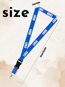 1pc Customizable Text Work ID Lanyard, Personalized Lanyard For Work ID, Detachable Clasp Customized Neck Strap Keychain, Suitable For Work ID, Phone Lanyard, Key Lanyard - Multicolor - View 6