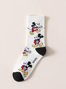 Disney 5双装正品刺绣米奇新年礼物袜，卡通圣诞刺绣袜，男士新年动漫袜，新奇有趣的袜子 - 彩色 - 查看 9