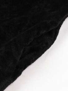 1pc Color Block Patchwork Faux Wool Pocket Hoodie Jacket, Casual Wear For Daily, Dating, Travel In Winter