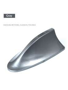 Antenne de requin décorative pour voiture, modification d'aileron de toit, avec antenne dédiée à la réception du signal, pas besoin de percer des trous pour l'aileron de toit. Antenne de requin modifiée avec récepteur de signal intégré, finition laquée piano brillante, apparence élégante, design profilé pour réduire la résistance au vent, base adhésive puissante, installation non destructive