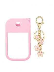 2 件 Touchland 1 盎司（30 毫升）洗手液喷雾瓶保护套，26 个花朵和字母喷雾瓶标记，硅胶防摔防撞保护套，带钥匙扣设计，方便旅行携带，可挂在包、钥匙或儿童背包上，耐磨、防水、可重复使用 Touchland 洗手液喷雾保护套，旅行、户外、礼物、万圣节礼物、圣诞节礼物 - 粉色 - 查看 17