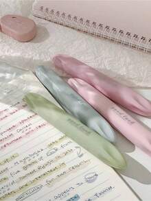 4 Stücke Fluoreszierender Textmarker, Keilspitze, Wasserbasierte Tinte, schnelltrocknend, nicht verlaufend, glatter Schaft, angenehmer Griff, geeignet für Bibelstudium, Notizen, Schule, Büro