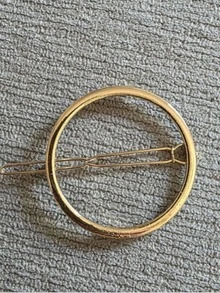 1 pezzo Elegante fermaglio a scatto rotondo in metallo, accessori scolastici