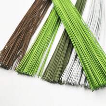 50 件散装白色切割桨状铁丝，15.75 英寸茎，绿色花店铁丝茎，适用于插花、花店用品、珠宝、礼品、工艺品、花环制作、花环、植物花园领带、花束包装，适合婚礼、生日、新年庆祝、万圣节和圣诞节的装饰。 - 白色 - 查看 3