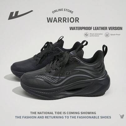 WARRIOR 1 双女式前系带运动鞋，网眼透气防滑耐用舒适百搭轻便跑步鞋，适合户外休闲穿着