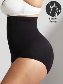 2 件套加大码曲线高腰收腹塑身短裤，无缝腰部塑身裤，适合夏季