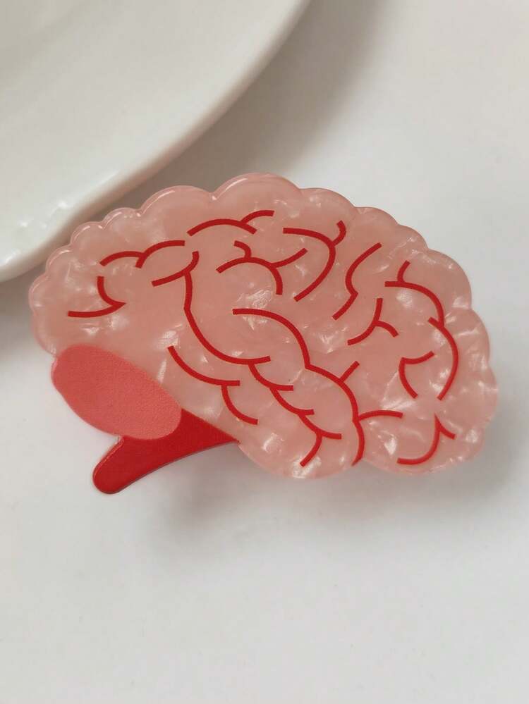 1pc Creative Realistic Brain, Heart, Claw, Tooth, Nurse Cap, Syringe Shaped Hair Clips, Hair Claw, Hair Accessories For Women, Personalized Medical Series Hair Clips, Medical Student Anatomy, Creative Anti-Slip Half-Bun Hair Clips, Funny Hair Accessory Fall Fashion Flower Claw Clips Autumn Hair Clutch Elegant Clips For Hair Winter For Vacation Outfits Woman - Multicolor - View 17