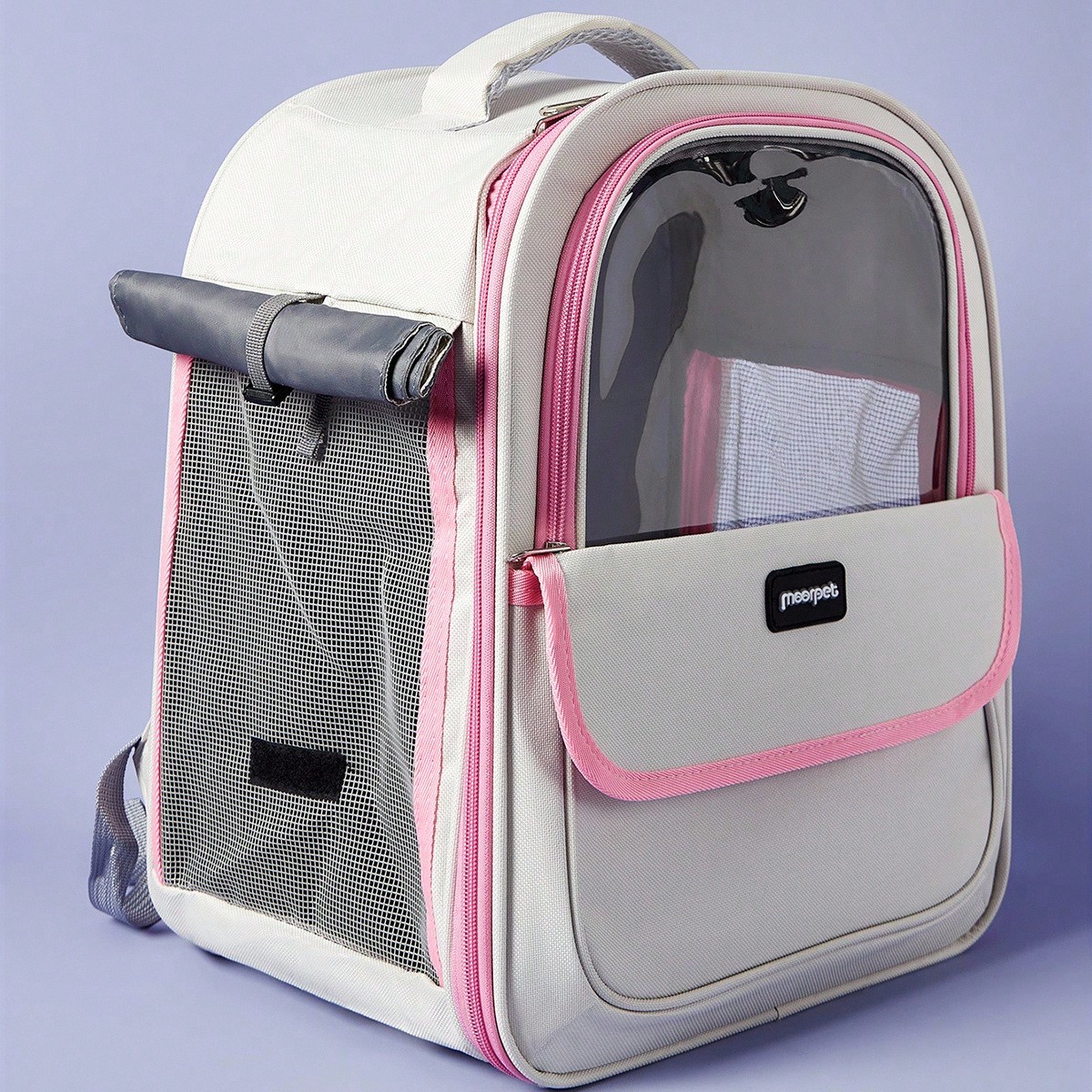 Mochila transportadora para mascotas IISVGE, mochila grande con cápsula transparente y transpirable para sacar a pasear gatos, regalo de Navidad de s