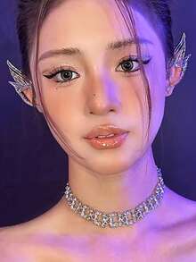 两件套蝴蝶仙子耳环，适合日常聚会和节日派对。万圣节、音乐节、姐妹茶会或角色扮演活动均可佩戴。非常适合女孩和女士佩戴。 - 彩色 - 查看 1
