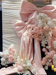 1 件巨型蝴蝶结装饰品，适用于生日派对背景、房间墙面装饰、超大丝带悬挂装饰、礼品墙面装饰、拍照道具，非常适合新娘送礼会、婚礼派对、圣诞节装饰、圣诞家居礼物、圣诞装饰 - 彩色 - 查看 2