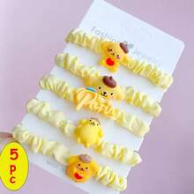 Sanrio 3pcs Sanrio Cartoon Hair Scrunchies/Headbands - Hello Kitty, My Melody, Black Cat, Cute & Sweet Hair Accessories Designed For Women, Suitable For Halloween, Christmas, Birthday, Gifts For Girlfriends, Couples, Friends