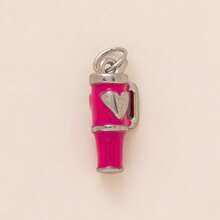 1 件不锈钢可爱猫爪心形四叶草猫头杯耳机吊坠，适合 DIY 创意项链、手链、耳环、包链、钥匙扣，镀 18K 金，防水防汗，适合日常使用，是送给妻子、母亲和女友的创意吊坠 - 彩色 - 查看 11