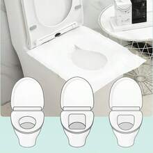 10/20/30/50/100Pcs Disposable Toilet Seat Covers For Adults, Flushable And Travel-Friendly - Essential Accessories For Airplane, Road Trips, And Camping - Green - View 9