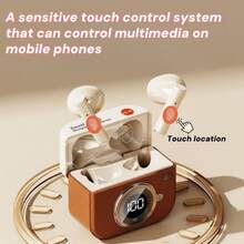 迷你入耳式无线耳塞，复古相机蓝牙耳机。5.49 高端蓝牙芯片，连接稳定，48 小时超长待机，内置高清麦克风，支持高清通话和视频通话，触摸控制系统。 - 均碼 - 查看 7