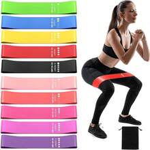 EDECOR 4 Pack Bandas de Resistencia, Bandas Elásticas Fitness, Ligas Elásticas de Látex Natural Multifuncional, para Yoga Pilate Crossfit Ejercicios en Casa y Gimnasio - Versátil - Ver 3