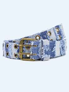 加大码 Y2K 波西米亚牛仔铆钉腰带，返校时尚配饰，适合连衣裙、牛仔裤、街头牛仔女郎、朋克、派对、音乐节、秋季、万圣节礼物