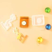 3D Christmas Silicone Molds - Snowflake & Reindeer Shapes, Suitable For Candle, Epoxy Resin, Soap Making Home Decor Christmas Decorations Room Decor