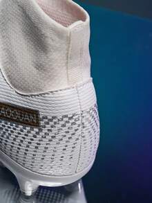 男士足球鞋，高帮室内/室外运动鞋，轻便训练足球鞋，FG/AG - 白色 - 查看 6