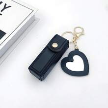 1. 带镜子和钥匙扣的口红盒，便携式收纳礼品零钱包钥匙扣，PU皮革便携式口红盒，带镜子的迷你收纳袋时尚收纳钥匙扣 - 彩色 - 查看 16