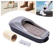 Silver Shoe Film Dispensing Machine With Included Film Roll - Manual Shoe Wrapping System For Retail Stores And Home Protection - Hygienic Footwear Cover Solution For Events, Showrooms And Clean Environments - Silver - View 9