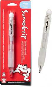 SAKURA SumoGrip Pencil With Comfort Grip - 09 Mm Ergonomic Mechanical Pencil - Clear