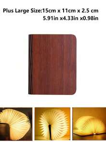 Wooden Reading Lamp, LED Bedside Lamp, Foldable Desk Lamp, Home Office Decor Gift - Multicolor - View 13
