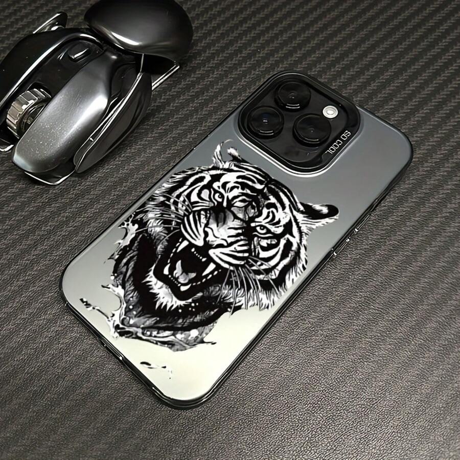Funda de Teléfono de Moda con Tigre Compatible con/8/X/XS/11/11 Pro/11 Pro/12 Pro/12 Pro/13 Pro/13 Pro/13 Pro/14/14 Plus/14 Pro/14 Pro/15 Plus/15 Pro/15 Pro - Colores mixtos - Ver 1