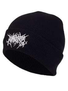 قبعة صغيرة مطرزة بندبة للرجال الكاجوال الجوتية، قبعة نسائية أنيقة للتزلج في الشارع، قبعة دافئة وعملية للطقس البارد، قبعة فضفاضة، قبعة شتوية دافئة من نوع هاراجوكو Y2K بنكية، قبعة محبوكة ناعمة