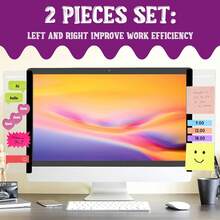 2pcs/Set Office Desk Accessories, Computer Monitor Message Board, Memo Pad Holder, Unisex Home Decor
