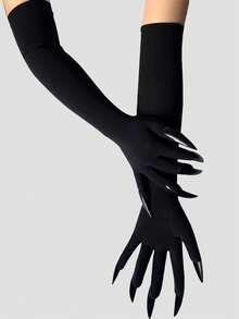 1 Pair Halloween Long Ghost Claw Gloves Party Dress Up Gloves Long Nails Cosplay Halloween Funny Gloves